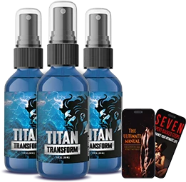 TitanTransform confidence and connection spray, three bottles